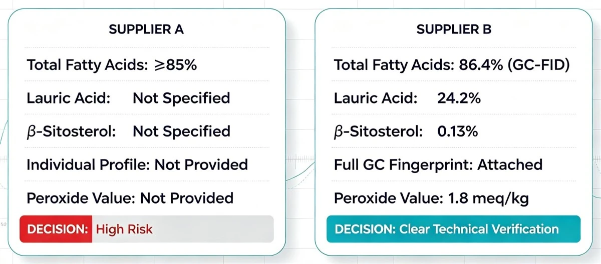 Comparison of COAs from Different Saw Palmetto Extract Suppliers Comparison of COAs from Different Saw Palmetto Extract Suppliers